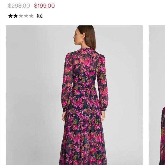 Club Monaco NWTs Floral Printed Maxi Dress - Picture 7 of 13